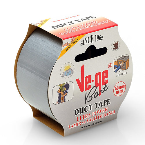 Бандажна лента Duct Tape VE-GE – сива, в опаковка